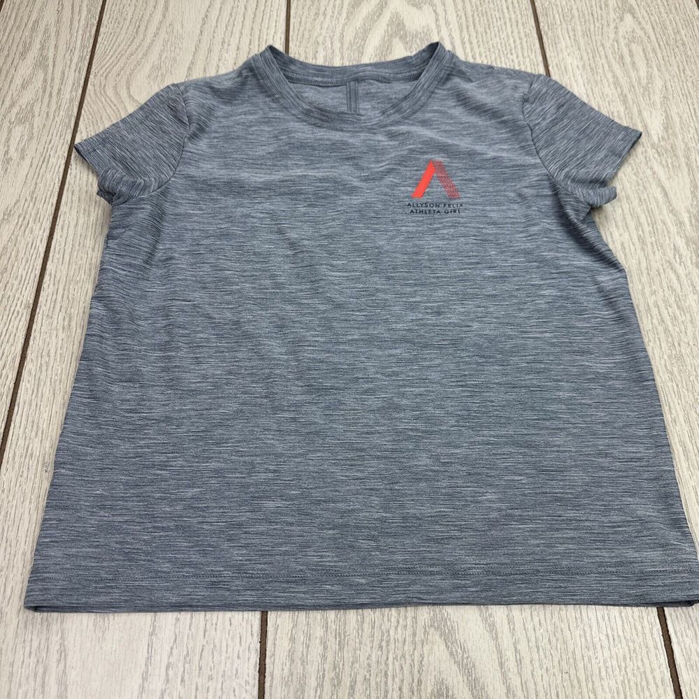 Athleta Girl X Allyson Felix Girls Gray Active T-Shirt S/7